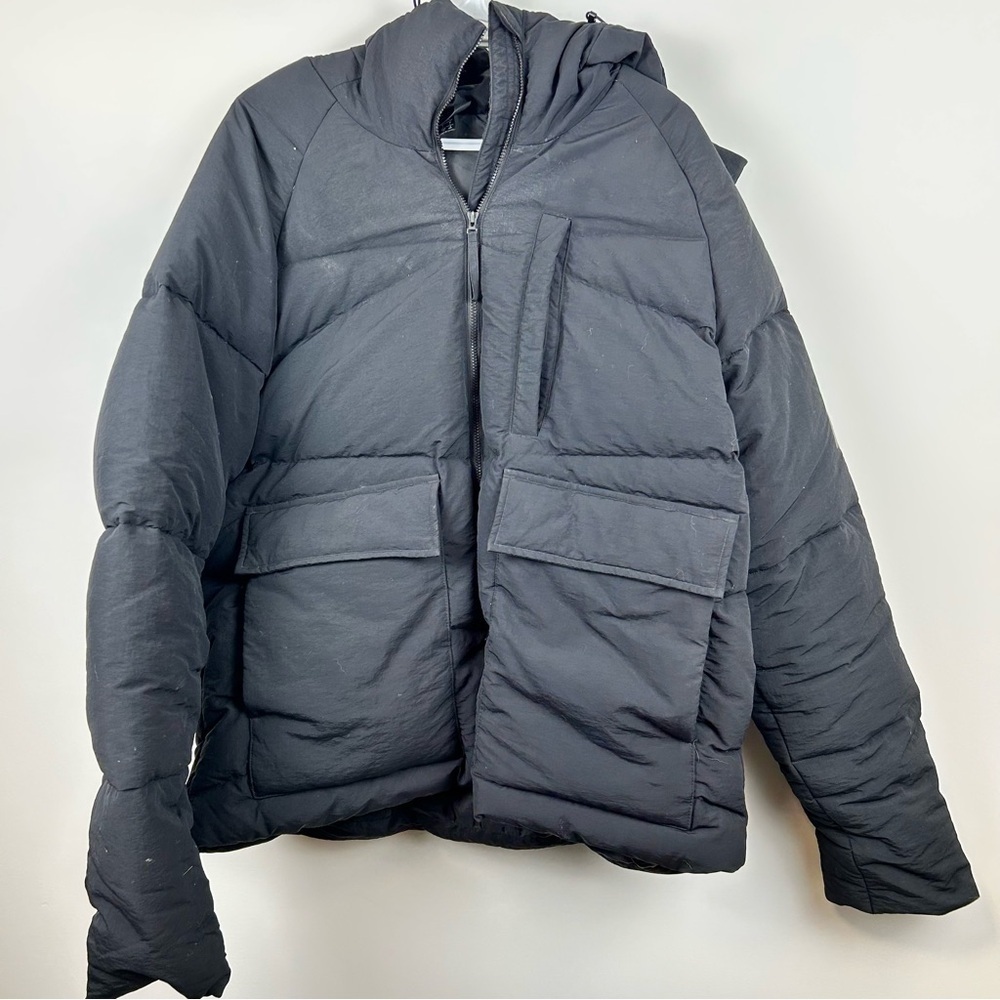 Adidas Down Puffer Jacket Black Men's Large